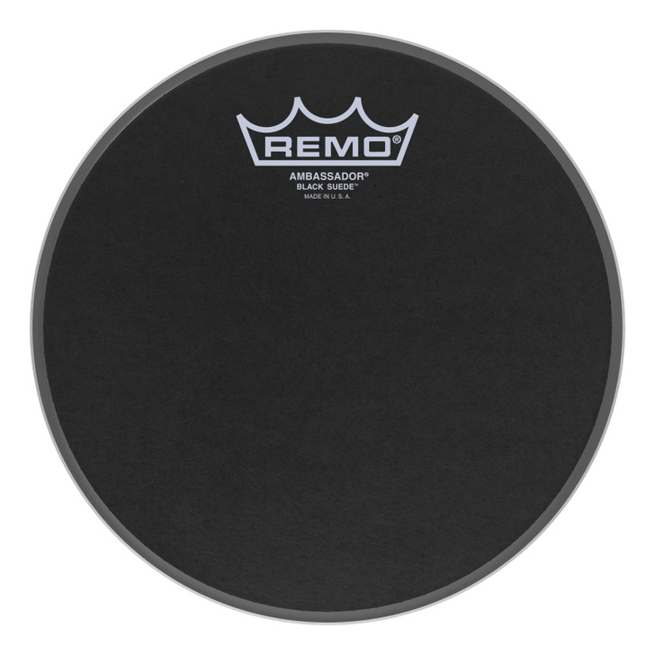 Remo Ambassador Black Suede Drumhead, 8"
