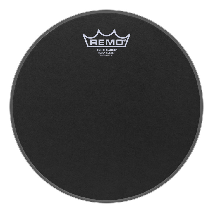 Remo Ambassador Black Suede Drumhead, 10"