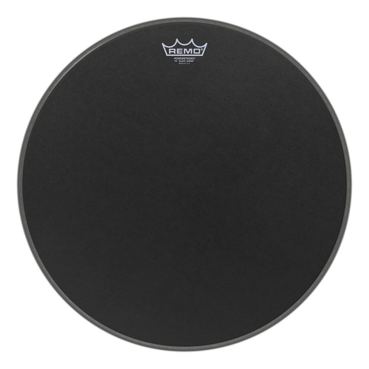 Remo Powerstroke P3 Black Suede Bass Drumhead, 18"