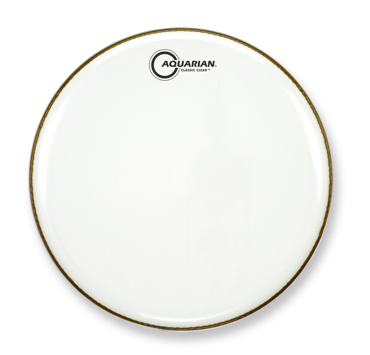 Aquarian Classic Clear White Video Gloss 10mil-Single Ply Resonant Drumhead 14