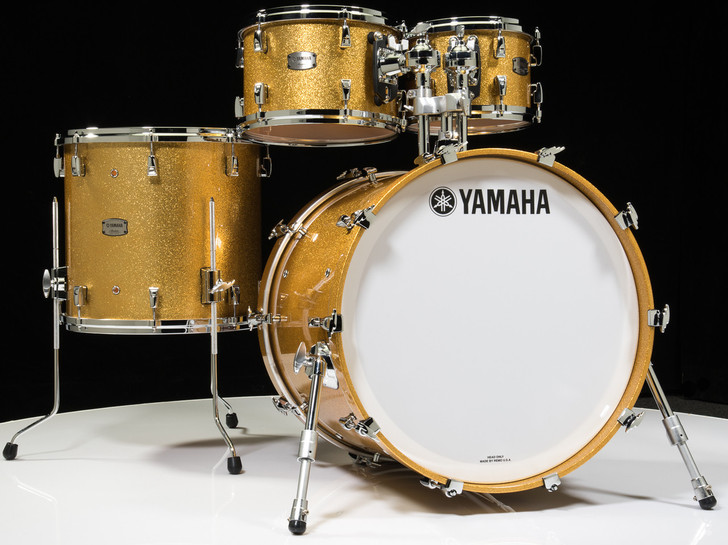 Used Yamaha Absolute Hybrid Maple Shell Packs Gold Champagne Sparkle, Shell Pack Configurations:10/12/16/22