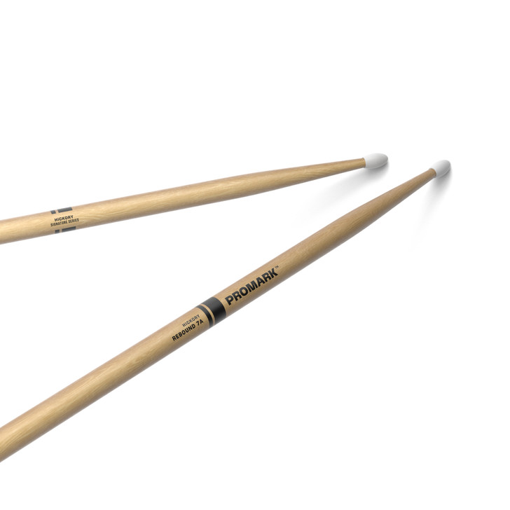 Promark Rebound 7A Hickory Drumstick, Oval Nylon Tip