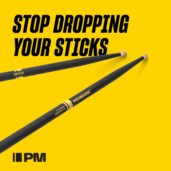 Promark Rebound 5B ActiveGrip Clear Hickory Drumstick, Acorn Wood Tip product image