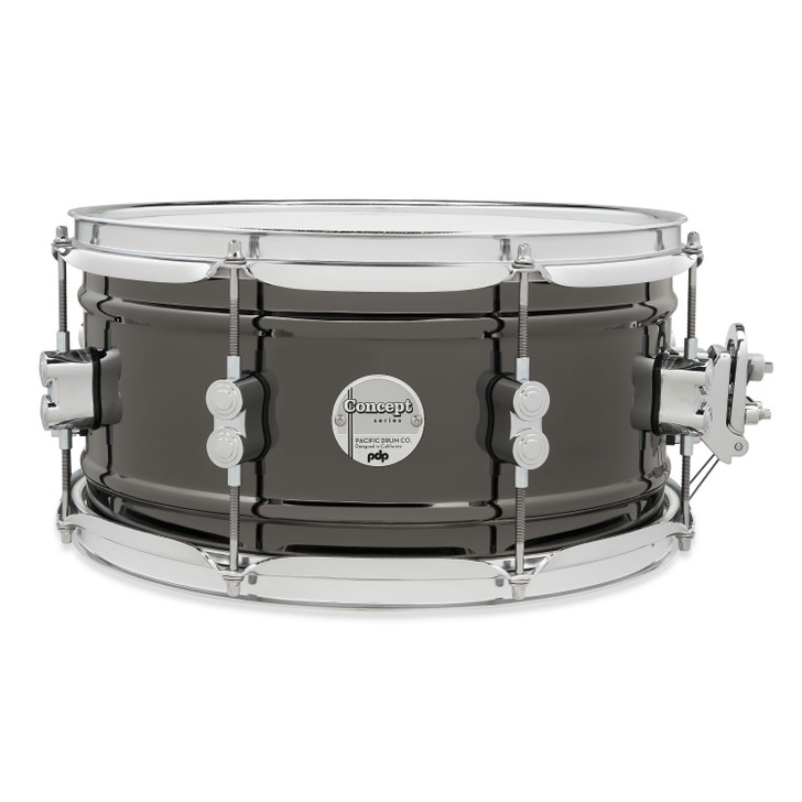 PDP Concept Series Metal Snare, 6.5x13, Black Nickel Over Steel w/Chrome Hardware