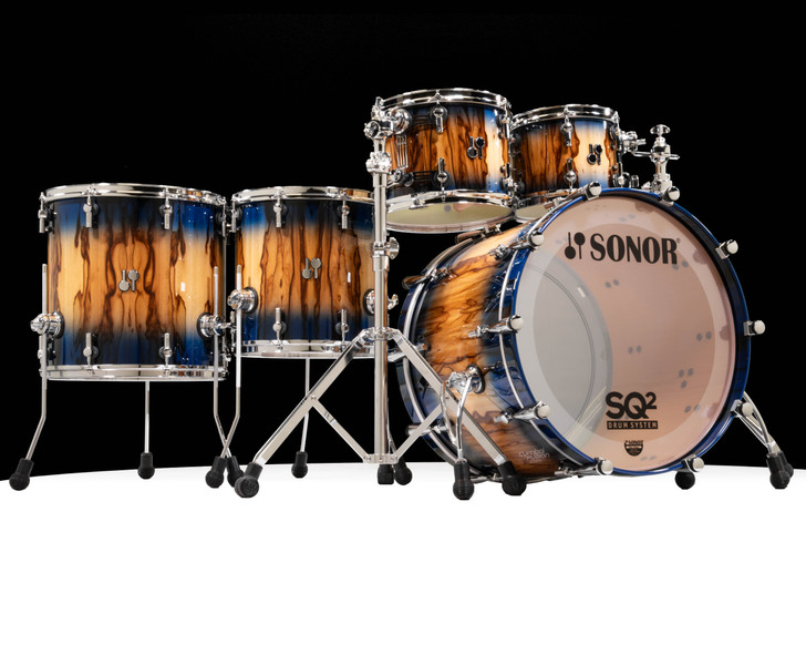 Sonor SQ2 5pc Medium Beech Shell Pack 10/12/14/16/22 - African Marble Blue Burst