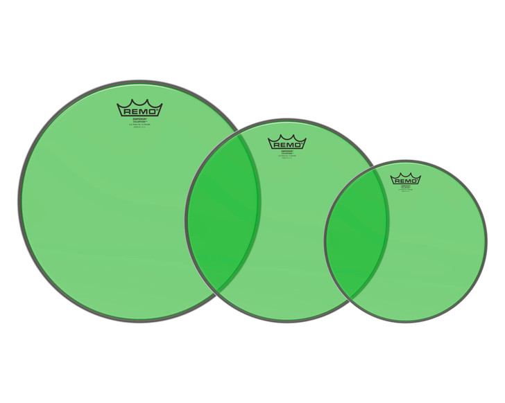 Remo Colortone Emperor Tom Pack - Green, 12"/13"/16"
