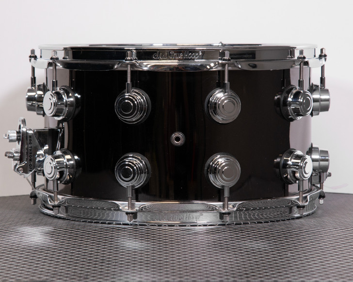 Used DW Collector's Series Black Nickel Over Brass 8" x 14" Snare Drum with Chrome Hardware