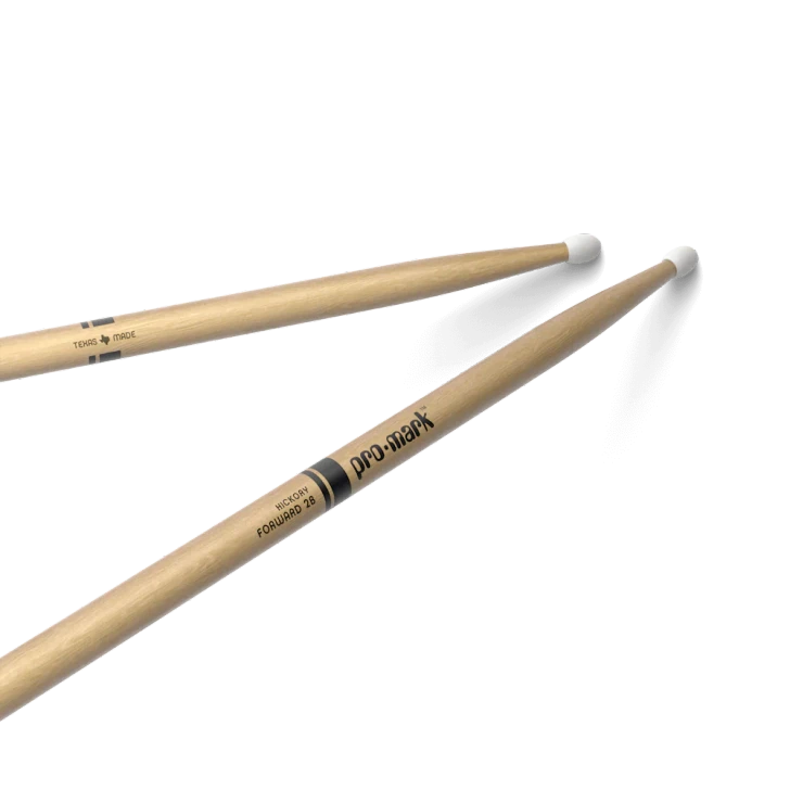 Promark Hickory 2B Nylon Tip Drumsticks