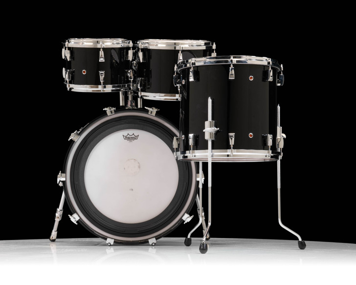Used Yamaha Absolute Hybrid Maple 4-Piece Drum Set - Solid Black Lacquer