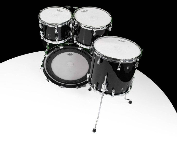 Used Yamaha Absolute Hybrid Maple 4-Piece Drum Set - Solid Black Lacquer