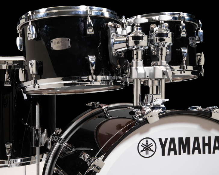 Used Yamaha Absolute Hybrid Maple 4-Piece Drum Set - Solid Black Lacquer