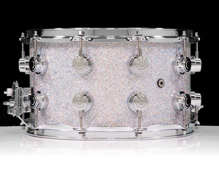 DW Collector's SSC 8x14 Snare - Diamond Nebula with Chrome Hardware back view