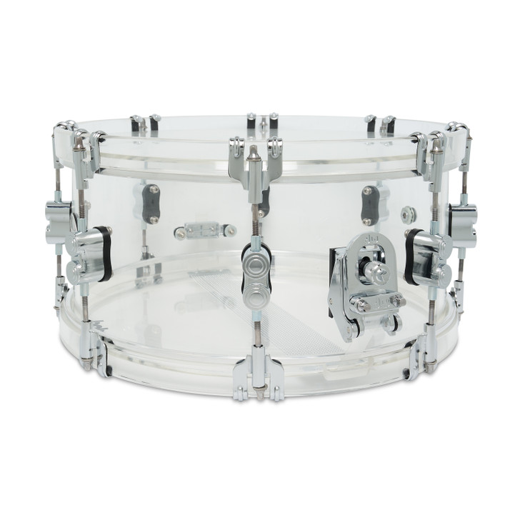 PDP Concept Acrylic 6.5" x 14" Snare Drum - Clear with Chrome Hardware product image