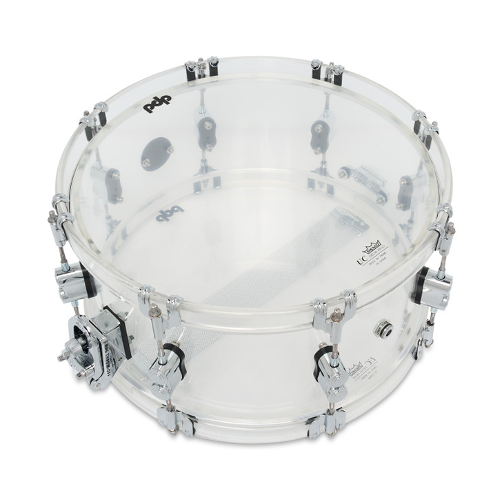PDP Concept Acrylic 6.5" x 14" Snare Drum - Clear with Chrome Hardware product image
