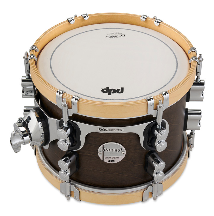 PDP Concept Classic 7" x 10" Tom - Walnut Stain with Natural Hoops product image