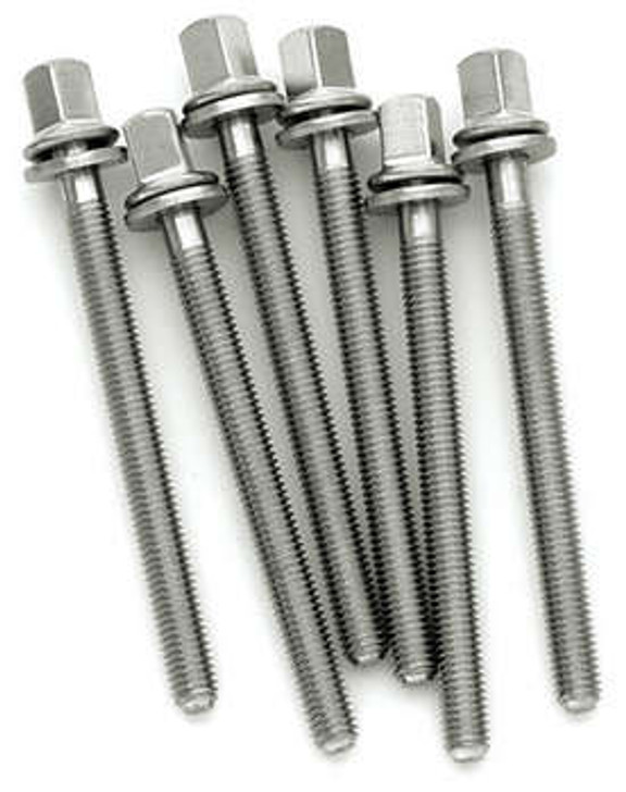 DW Stainless Steel Tension Rods for Snare Drum M5-.8 X 2.25 in (6pk)