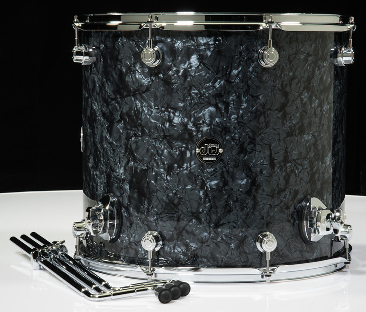 DW Performance Series 16x18 Floor Tom - Black Diamond - Side