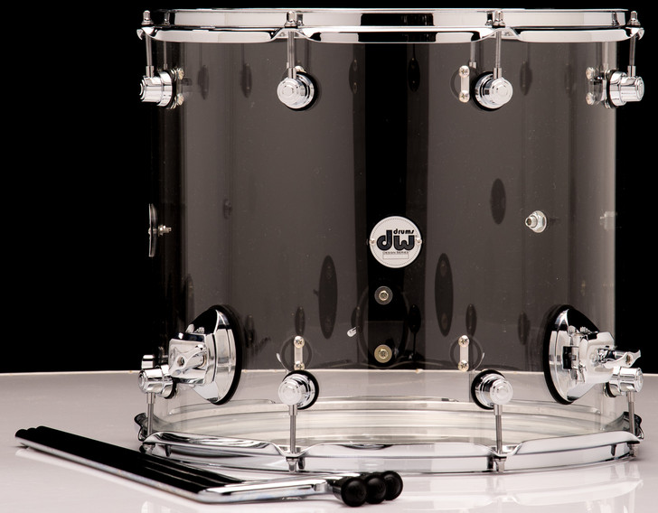 DW Acrylic Design Series Drum 16" x 18" Floor Tom - Clear