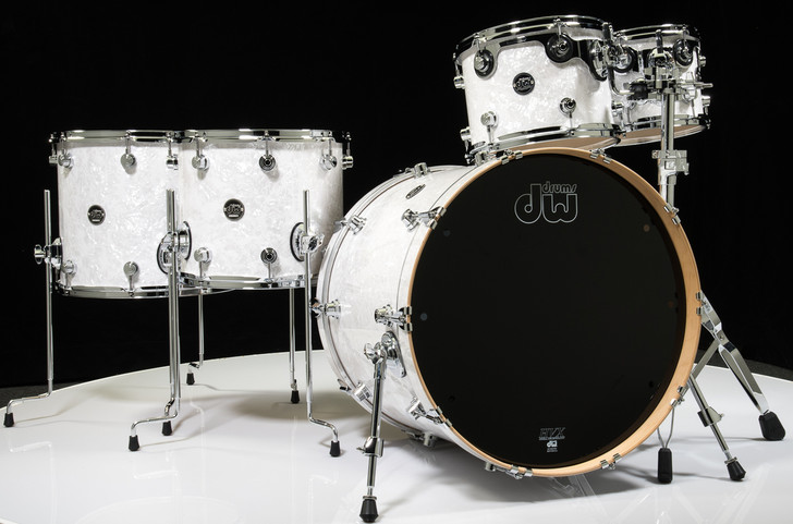 DW Performance 5pc Drum Kit White Marine 10/12/14/16/22