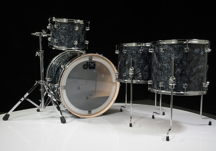 DW Performance Series 4pc Shell Pack 12/14/16/22 Black Diamond - Back