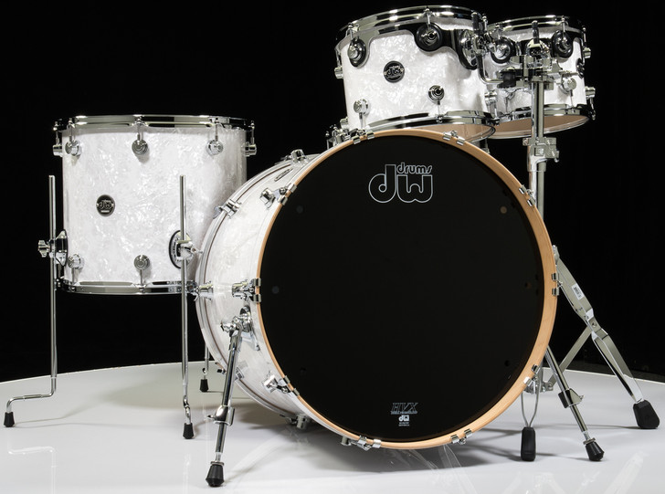 DW Performance Series 4pc Drum Kit White Marine 10/12/16/22