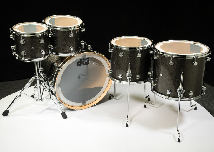 DW Performance Series 5pc Shell Pack Pewter Sparkle 10/12/14/16/22