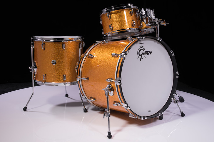 Gretsch Brooklyn Series 4pc Shell Pack w/ 22" Bass Drum - Gold Sparkle