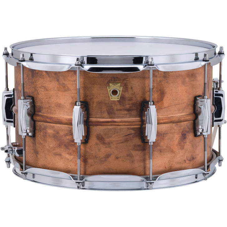 Ludwig 8" x 14" Raw Copper Phonic Snare Drum with Imperial Lugs