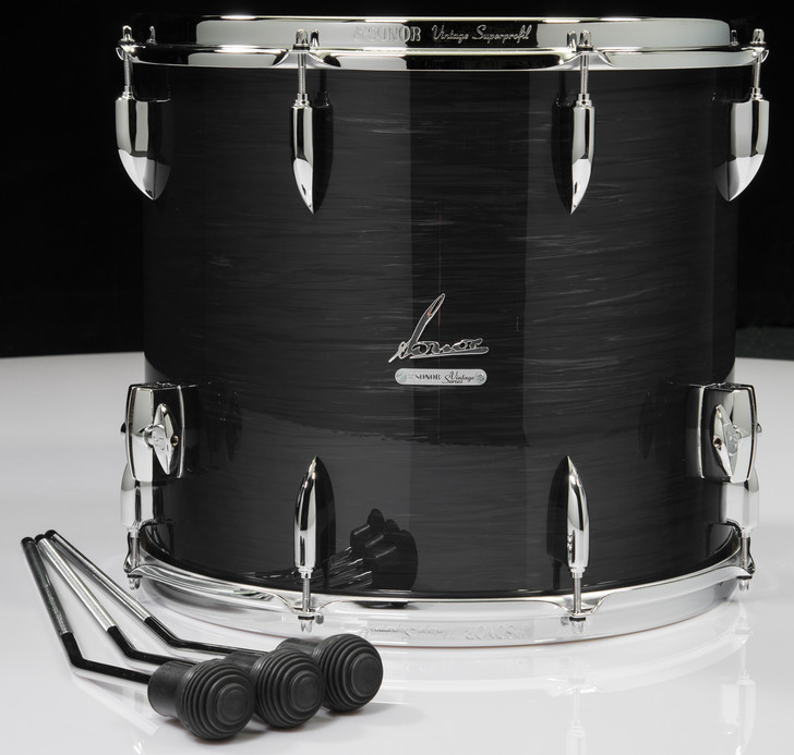 Vintage Black Slate 16" x 14" Floor Tom