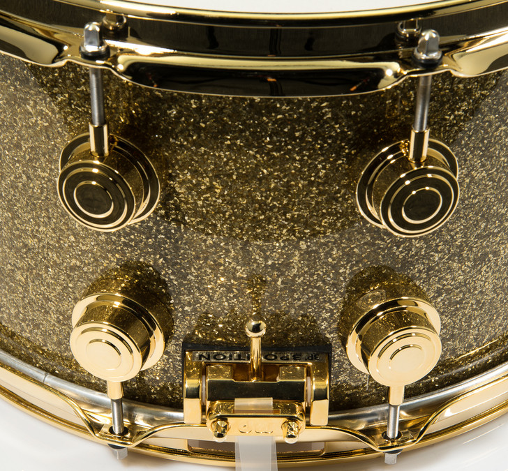 DW Collector's Series Snare 8x14 - Gold Glass - Gold Hardware