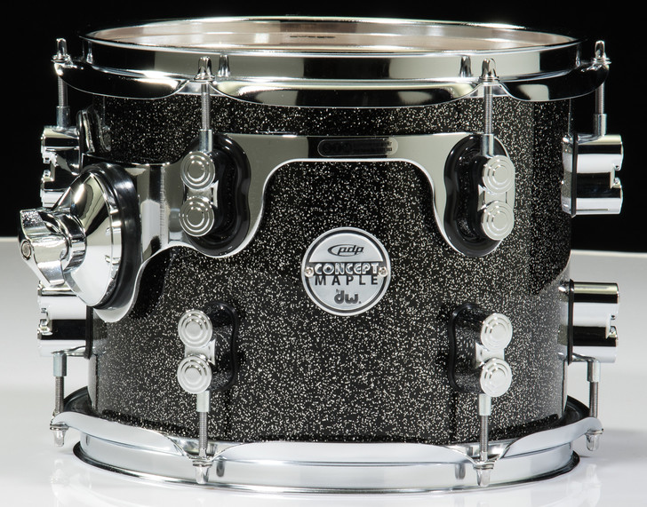 PDP Concept Maple Black Sparkle 7pc Shell Pack 8/10/12/14/16/22/14SD - Tom