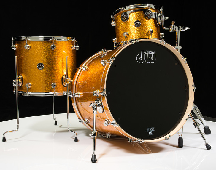 DW パフォーマンスシリーズ　3点　椅子とマット付き DW Performance Series 3pc Gold Sparkle 12/16/22