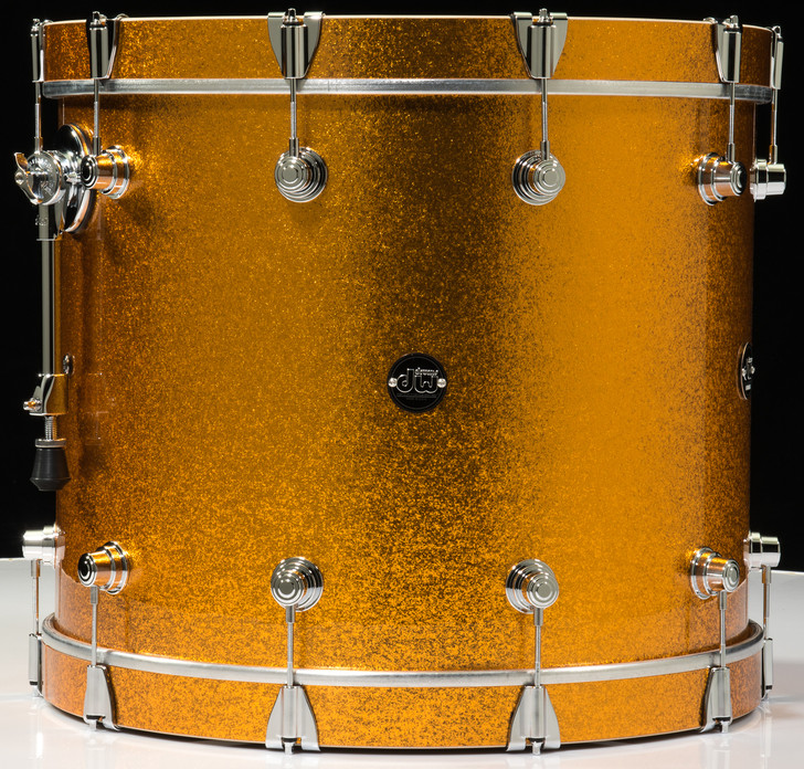 18x22 Gold Sparkle Bass Drum Side View