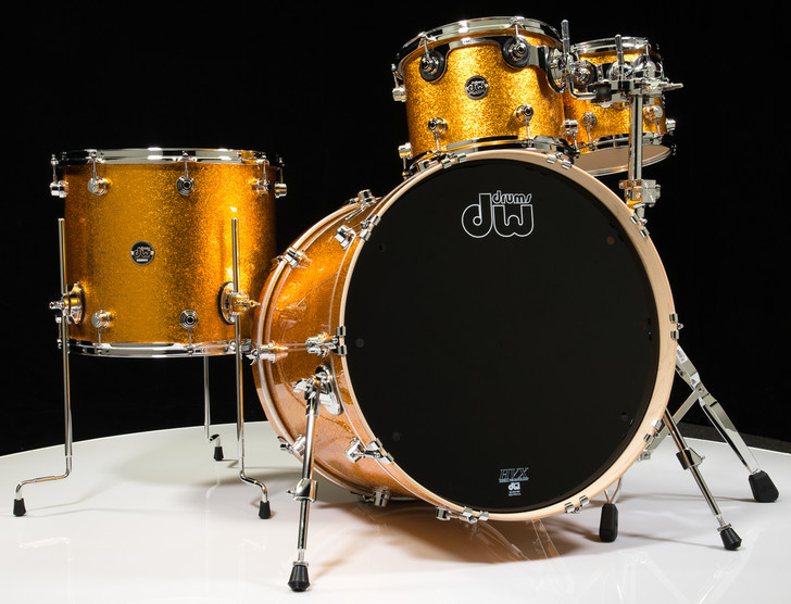 DW Performance Series 5pc Shell Pack Gold Sparkle with 6.5x14 Snare