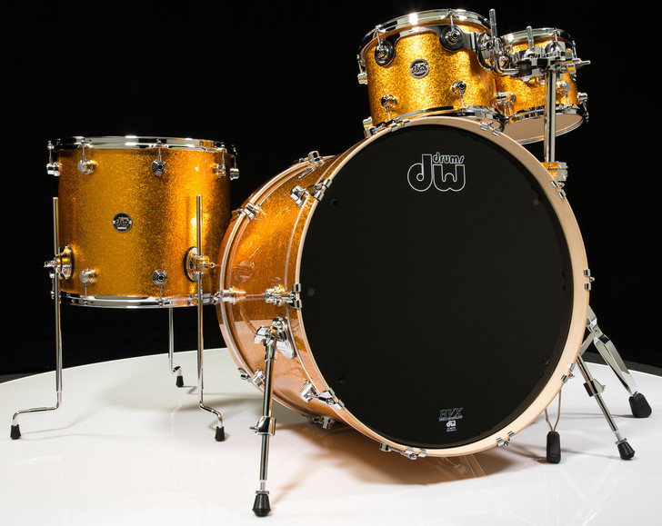 DW Performance Series 4pc Shell Pack Gold Sparkle 24" Kick Drum