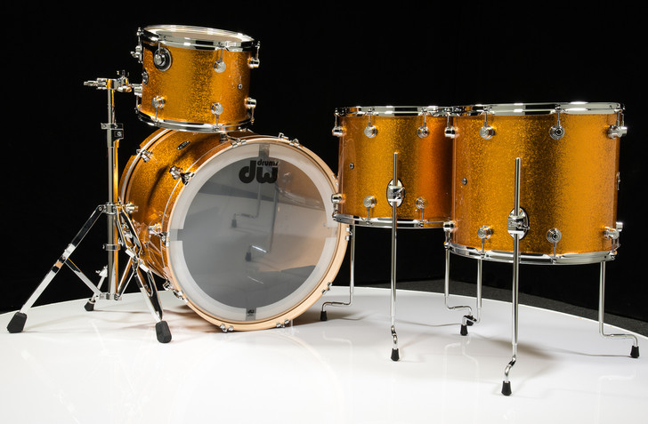DW Performance Series 4pc Shell Pack Gold Sparkle 12/14/16/22