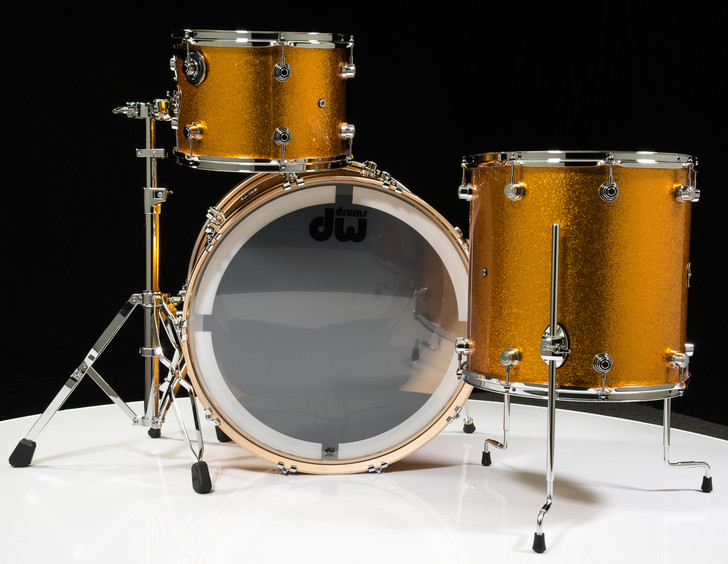 DW Performance Series 3pc Shell Pack Gold Sparkle 13/16/24 Shallow