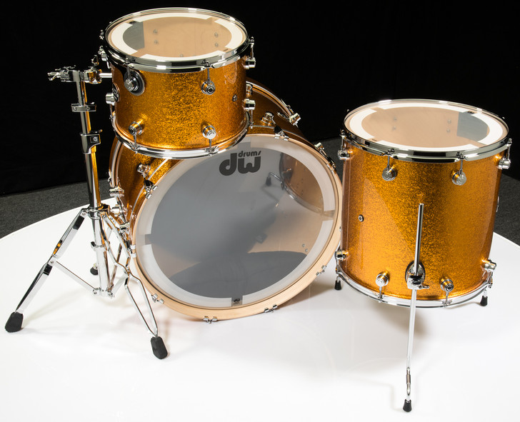 DW Performance Series 3pc Shell Pack Gold Sparkle 13/16/24 Shallow
