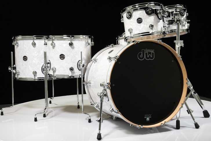 DW Performance Series 6pc Drum Kit White Marine 10/12/14/16/22/14SD