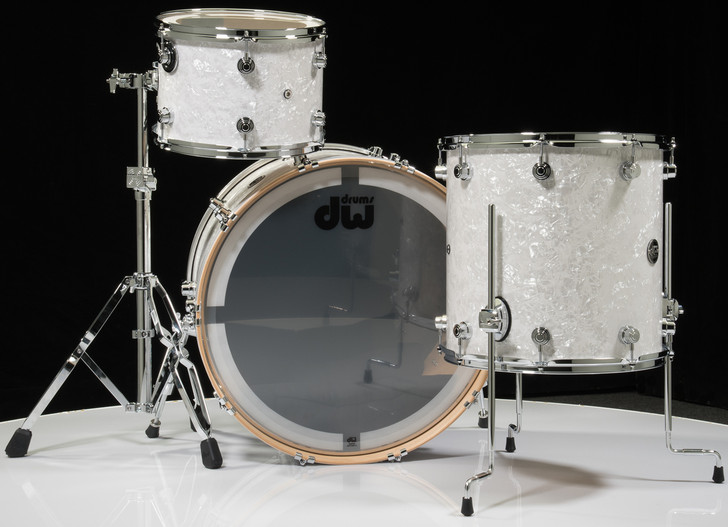 DW Performance Series 3pc Drum Kit White Marine 13/16/24 Shallow