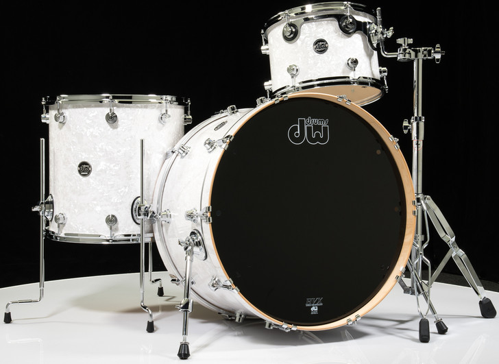 DW Performance Series 3pc Drum Kit White Marine 13/16/24 Shallow