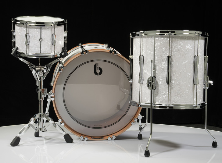 British Drum Company Lounge Series 3pc Shell Pack 12/16/22 -Windermere Pearl - Back