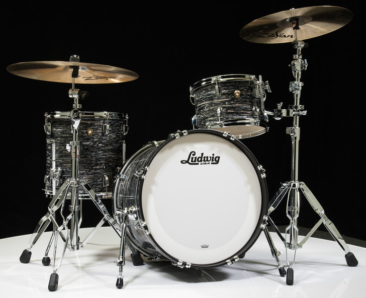 Ludwig Classic Maple Downbeat 3pc Shell Pack Vintage Black Oyster
