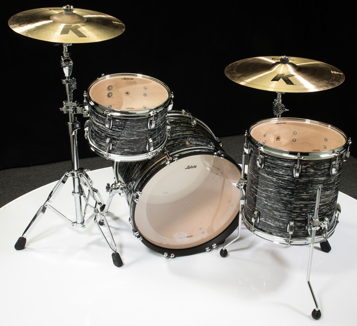Ludwig Classic Maple Downbeat 3pc Shell Pack 12/14/20 - Vintage Black Oyster - Top
