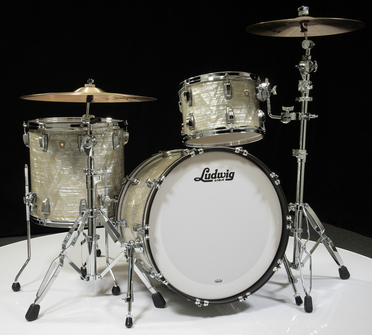 Ludwig Classic Maple FAB 3pc Shell Pack 13/16/22 - Olive Pearl