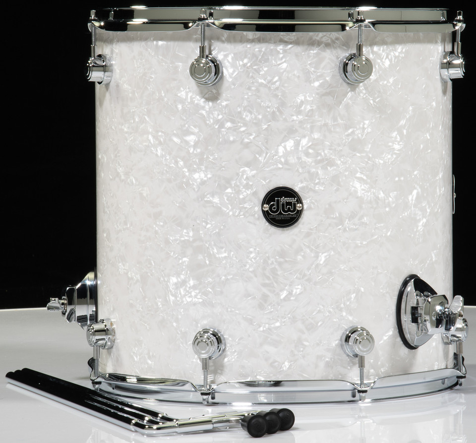 DW Performance Series 16X16 Floor Tom White Marine