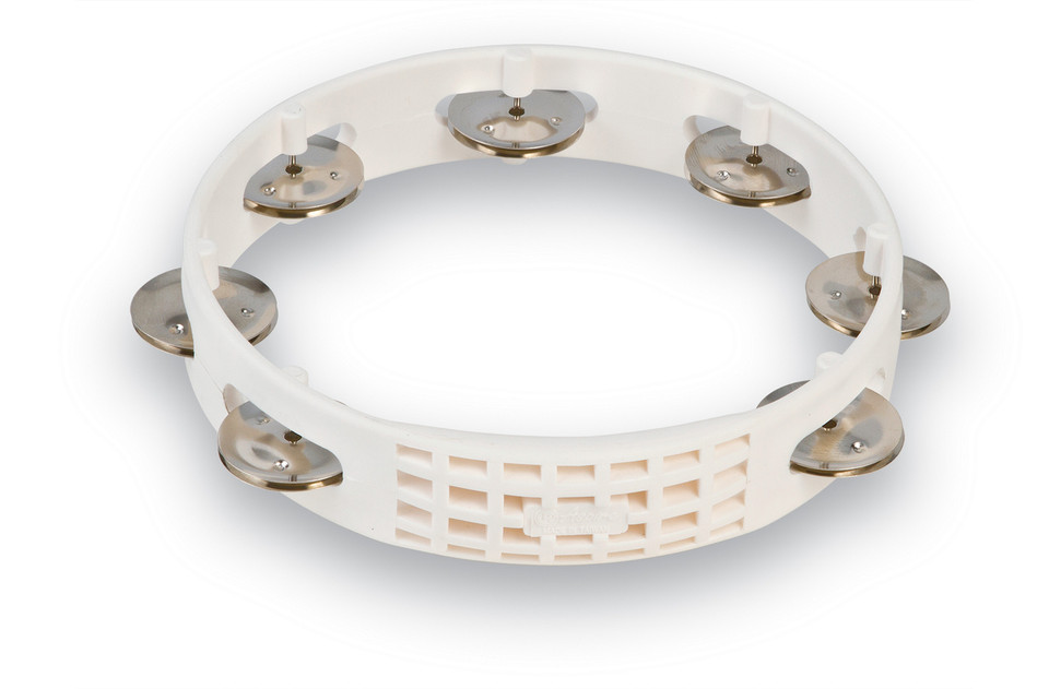 LP Aspire 8 Inch Tambourine, White LPA182