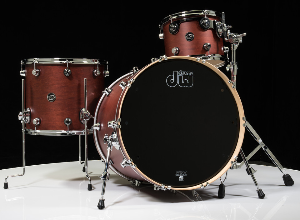 DW Performance Series 3pc Drum Kit Tobacco Satin Oil 12/16/22