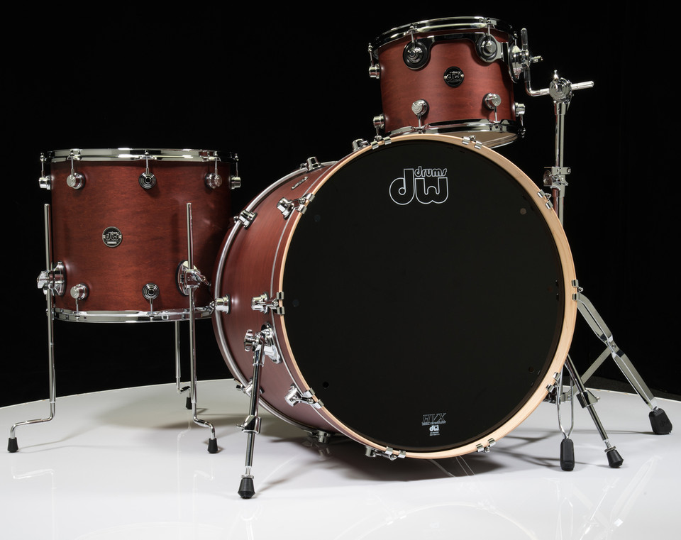 DW Performance Series 3pc Drum Kit Tobacco Satin Oil 12/16/24