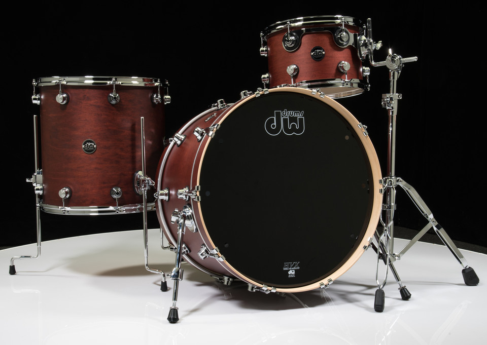 DW Performance Series 3pc Drum Kit Tobacco Satin Oil 12/16/22 Shallow